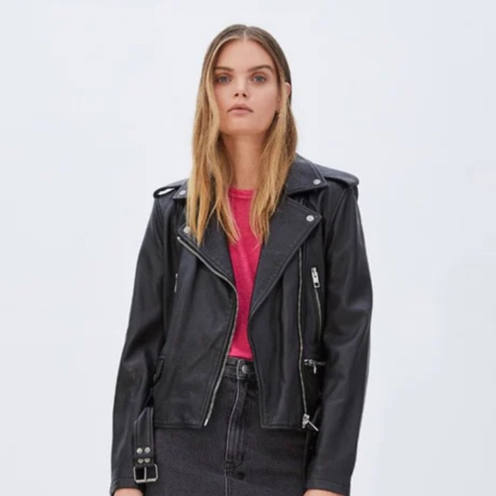 Ksubi Women's Black Leather Bad Company Jacket - Medium